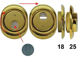 DEFENDER MAGNETICO MAG MONOLITO ANTIACIDO MRM29B OTTONATO LUCIDO  mm.68x88x25h. MRM29    DISEC