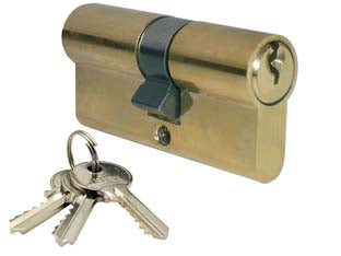 CILINDRO INFILARE SAGOMATO OTTONE LUCIDO 2300- - mm.61 decentrato (28+33) - 2 pezzi IBFM