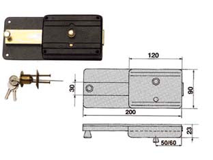 FERROGLIETTO CON CATENACCIO 6 MANDATE CON CILINDRO STACCATO 220CS  mm.60 (220/CS)    ICSA