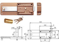 FERROGLIETTO P/FERRO CATENACCIO 5 MANDATE SCROCCO CILINDRO FISSO 3105- - mm.60 (310504600) - 2 pezzi ISEO