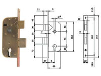 SERRATURE INFILARE PER CANCELLI CAT.+SCR. SEP. PROFILO EUROP. 630- - mm.35 (630350) - 2 pezzi ISEO