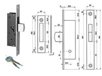SERRATURA DA INFILARE PER MONTANTI CON CATENACCIO BASCULANTE 303  mm.19,4 (3031420)    ISEO