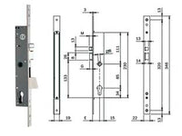 ELETTROSERRATURA INFILARE MONTANTI CON CATEN. QUADRO E SCROCCO 78180- - mm.30 (781802302) - 1 pezzi ISEO
