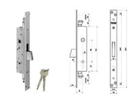 SERRATURA TRIPL. INFIL. MONTANTI E PERSIANE CON QUADRO MANIGLIA 746  mm.25 (7461425)    ISEO