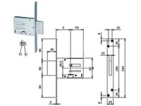 SERRATURA DA INFILARE DOPPIA MAPPA 661  mm.70 (661704N)    ISEO
