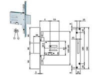 SERRATURE DA INFILARE DOPPIA MAPPA TRIPLICE 663301  mm.70 KA (663301704.K)    ISEO