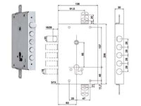 SERRATURA TRIPL. APPLICARE C/CATENACCIO+SCR. CIL.EUR. BLINDATE 668GF  mm.63 (0066803280GF4)    ISEO