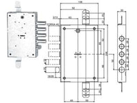 SERRATURA TRIPL. APPLICARE C/CATENACCIO+SCR. D.MAPPA BLINDATE 60801  mm.63 (60803280005)    ISEO