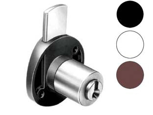 SERRATURA DA APPLICARE PER CASSETTI 2130- - plastica nera - 5 pezzi MERONI