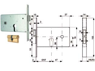 SERRAT. INFIL. PER FASCE CATENACCIO 2 MANDATE E SCR. SEP. MM.78 H 812- - mm.60 (812.60.1) - 2 pezzi MG