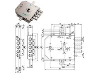 SERRATURA TRIPLICE APPLICARE CON SCROCCO CIL. EUROPEO BLINDATE 85555  mm.63 SX (85555S)    MOTTURA