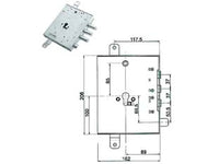 SERRATURA TRIPL. APPLIC. SCROCCO CIL. EU. BLINDATE GARDESA 898571GRLD  mm.89 DX (898571GRLD  DX)    MOTTURA