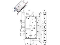 SERRATURA TRIPLICE INFILARE MULTIF. SCROCCO D/MAPPA BLINDATE 54795  mm.63 SX (54795S)    MOTTURA