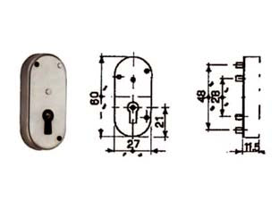 SERRATURA DA INCASTRARE A STRINGA RIDOTTA 33 - 5 pezzi MRCAS