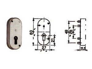 SERRATURA DA INCASTRARE A STRINGA RIDOTTA 33 - 5 pezzi MRCAS