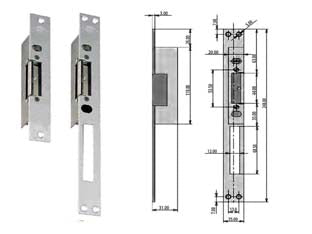 INCONTRO ELETTRICO CON FERMO SERIE 6000  frontale corto cm.16 (6100/1)    NUOVA FEB