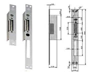 INCONTRO ELETTRICO CON FERMO SERIE 6000  frontale lungo cm.25 (6200/1)    NUOVA FEB