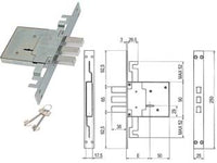 SERRATURA TRIPLICE DA INFILARE D. MAPPA CATENACCIO ANTISTRAPPO 460/3S  mm.70 (00460 3S 70 2C CI)    SAB