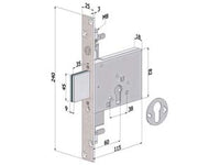 SERRATURA TRIPLICE INFILARE PROFILO EUROPEO 3 MANDATE 2053  mm.60 (2053XZB6025)    SECUREMME