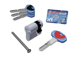 MEZZO CILINDRO EUROPEO EVOK1 CODOLO 0CK2 SERIE 3100  mm.30x10 KA (3101MCS30101X1XX30)    SECUREMME