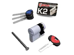 MEZZO CILINDRO EUROPEO K2 0CK2 SERIE 3200M  mm.30x10 cromo satinato    SECUREMME