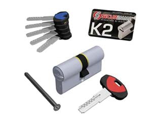CILINDRO EUROPEO K2 0CK2  mm.50x50 (3200CCS50501X5)    SECUREMME