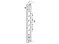 CONTROPIASTRA P/SERRATURE PORTE BLINDATE IN ACCIAIO INOX INT.28 CP2500  (CP2500XAI28)    SECUREMME