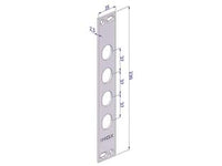 CONTROPIASTRA P/SERRATURE PORTE BLINDATE IN ACCIAIO INOX INT.37 CP2500  (CP2500XAI37)    SECUREMME