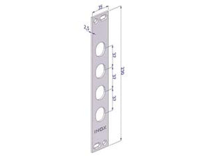 CONTROPIASTRA P/SERRATURE PORTE BLINDATE IN ACCIAIO INOX INT.37 CP2500  (CP2500XAI37)    SECUREMME