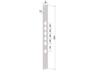 CONTROPIASTRA P/SERRATURE PORTE BLINDATE IN ACCIAIO INOX INT.28 CP2530  (CP2530XAI28)    SECUREMME
