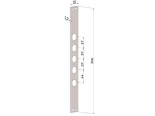CONTROPIASTRA P/SERRATURE PORTE BLINDATE IN ACCIAIO INOX INT.37 CP2530  (CP2530XAI37)    SECUREMME