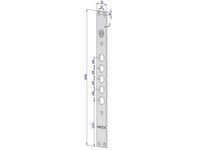 FRONTALE P/SERRATURE PORTE BLINDATE IN ACCIAIO INOX INT.28 FR2500  (FR2500XAI28)    SECUREMME