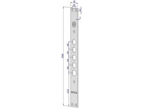 FRONTALE P/SERRATURE PORTE BLINDATE IN ACCIAIO INOX INT.28 FR2500  (FR2500XAI28)    SECUREMME