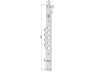 FRONTALE P/SERRATURE PORTE BLINDATE IN ACCIAIO INOX INT.28 FR2500  (FR2500XAI28)    SECUREMME