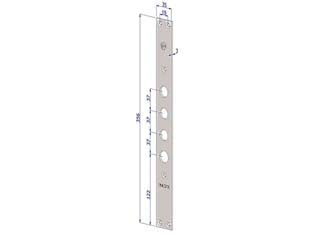 FRONTALE P/SERRATURE PORTE BLINDATE IN ACCIAIO INOX INT.37 FR2500  (FR2500XAI37)    SECUREMME
