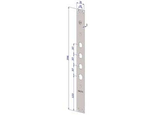 FRONTALE P/SERRATURE PORTE BLINDATE IN ACCIAIO INOX INT.37 FR2500  (FR2500XAI37)    SECUREMME
