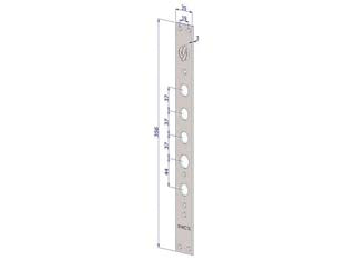FRONTALE P/SERRATURE PORTE BLINDATE IN ACCIAIO INOX INT.37 FR2530  (FR2530XAI37)    SECUREMME