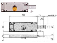 SERRATURA PER SERRANDA LATERALE CILINDRO FISSO TONDO  DX SX accoppiata KA (8232.9/8233.9)    VIRO