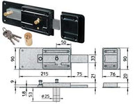 FERROGLIETTO APPLICARE CON CATENACCIO 6 MANDATE CILINDRO FISSO  mm.50 (1.7832/714)    VIRO