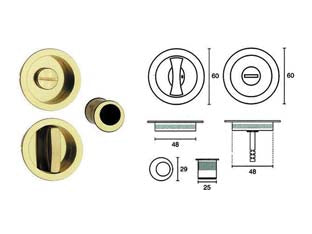 KIT PER PORTE SCORREVOLI ORO LUCIDO  mm.50 frontale con incontro oro luc. (E0262S40)    TELESE