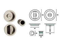 KIT PER PORTE SCORREVOLI CROMO SATINATO E0262S51  ø mm.60    TELESE