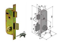 SERRATURA DA INFILARE PER CANCELLI 2 MANDATE E SCR. CILINDRO FISSO 060  mm.30 con catenaccio mm.25 (06030000)    WELKA