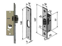 SERRATURA DA INFILARE PER MONTANTI SOLO RULLO 114  mm.15 (11415010)    WELKA
