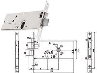 SERRATURA DA INFILARE PER FASCE CATENACCIO E SCROCCO MM.78 H 86000  mm.70 a 2 mandate (Y8600070080)    YALE