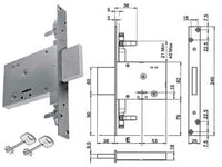 SERRATURA TRIPLICE DA INFILARE DOPPIA MAPPA SOLO CATENACCIO 8TD101  mm.70 KA (Y8TD10147000KA)    YALE