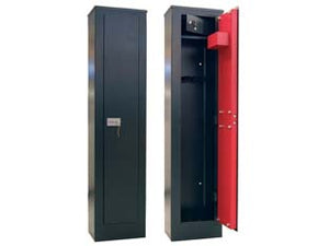 ARMADIO PORTAFUCILI CON TESORETTO- - mm.315x205x1380h. 5 posti peso kg.29 - 1 pezzi QUALITY