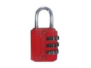 LUCCHETTO A COMBINAZIONE 3 CIFRE- - mm.14 - rosso - 12 pezzi QUALITY