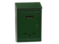 CASSETTA POSTALE CON TETTO E CHIAVE AD UNA LEVA VERDE  n°4 cm.23x9x35h. per riviste