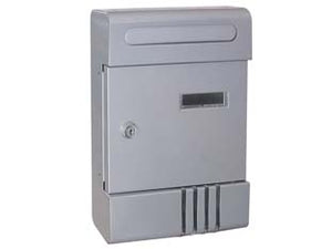CASSETTA POSTALE IN METALLO PER ESTERNI ARGENTO  cm.20,5x6,5x29h.  argento    QUALITY