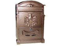 CASSETTA POSTALE IN ALLUMINIO PER ESTERNI RESIDENCE BRONZO  cm.25x9x41h. colore bronzo    QUALITY